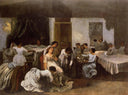 Dressing the Dead Girl (Dressing the Bride) by Gustave Courbet — group oil painting wall art, Realism