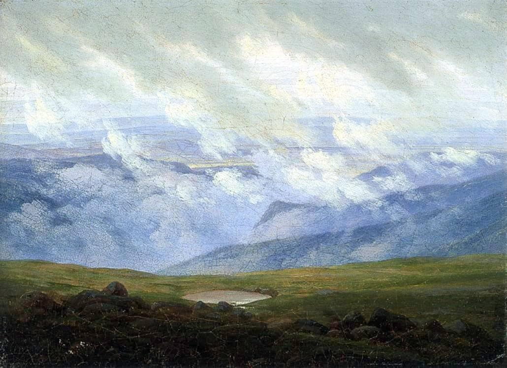 Drifting Clouds by Caspar David Friedrich — hand-painted landscape oil painting reproduction on canvas