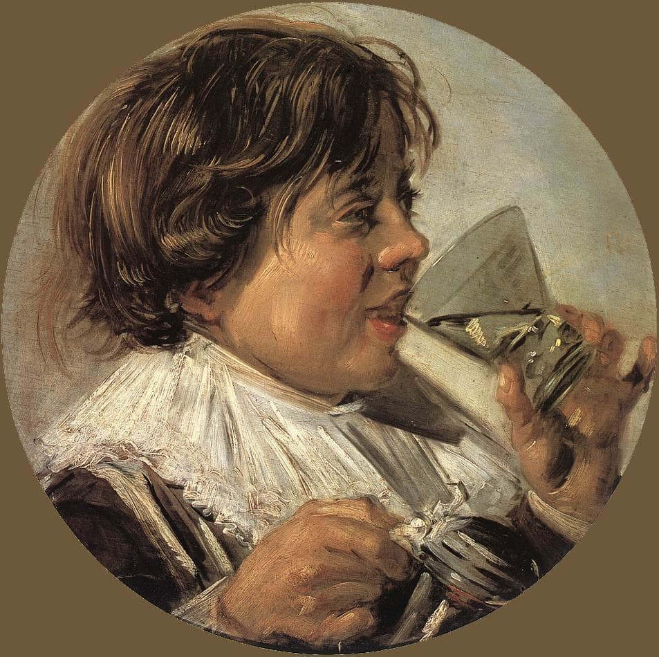 Drinking Boy (Taste) by Frans Hals, hand-painted portrait oil painting reproduction on canvas