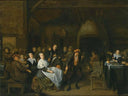 Drinking Peasants by Jan Miense Molenaer — group oil painting wall art, Baroque