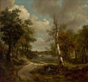 Drinkstone Park (Cornard Woodland) by Thomas Gainsborough — rural oil painting wall art, Rococo