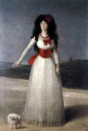 Duchess of Alba, The White Duchess by Francisco Goya — hand-painted portrait oil painting reproduction on canvas
