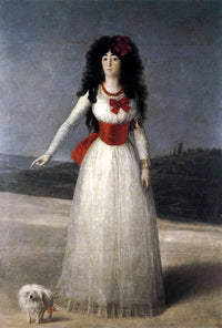 Duchess of Alba, The White Duchess by Francisco Goya — hand-painted portrait oil painting reproduction on canvas