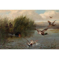 Duck Shooting by Arthur Fitzwilliam Tait — hand-painted animal oil painting reproduction on canvas