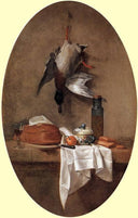 Duck with an Olive Jar by Jean-Baptiste-Simeon Chardin — hand-painted religion oil painting reproduction on canvas