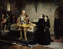 Duke Charles insulting the Corpse of Clas Fleming by Albert Edelfelt — hand-painted portrait oil painting reproduction on canvas