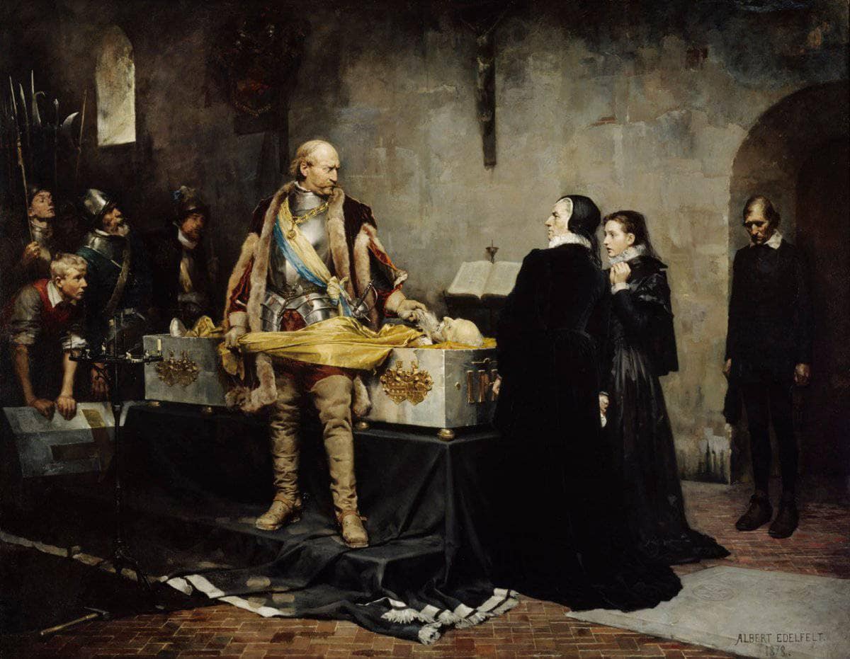 Duke Charles insulting the Corpse of Clas Fleming
