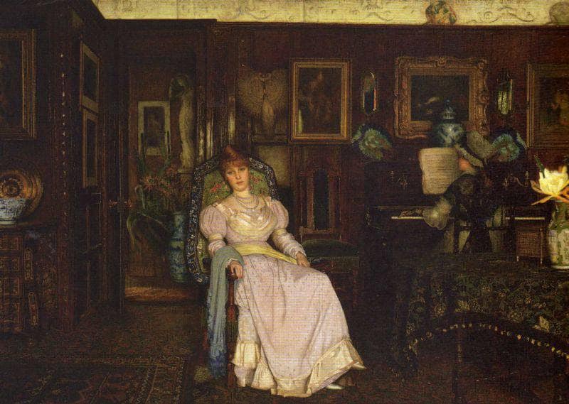 Dulce Domum by John Atkinson Grimshaw — hand-painted eco oil painting reproduction on canvas