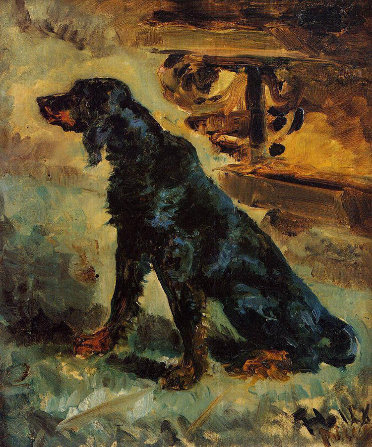 Dun, a Gordon Setter Belonging to Comte Alphonse de Toulouse Lautrec - Henri de Toulouse-Lautrec