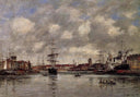 Dunkirk, the Holland Basin by Eugene Boudin — vintage oil painting wall art, Impressionism