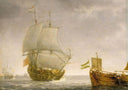 Dutch Fishing Boats Shooting Their Nets by Simon de Vlieger — ships oil painting wall art, Baroque