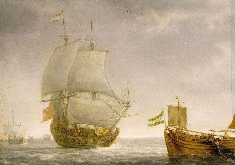 Dutch Fishing Boats Shooting Their Nets