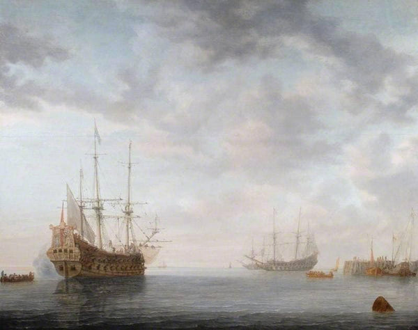 Dutch Men of War at Anchor