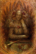 Dweller Within by George Frederick Watts — female oil painting wall art, Symbolism