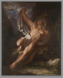 Dying Hercules by Samuel Morse — male oil painting wall art, Romanticism