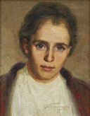 Portrait of a woman by Ivan Tvorozhnikov — hand-painted portrait oil painting reproduction on canvas