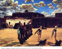 Eagles of Tesuque by John French Sloan — hand-painted architectural oil painting reproduction on canvas