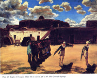 Eagles of Tesuque by John French Sloan — hand-painted architectural oil painting reproduction on canvas