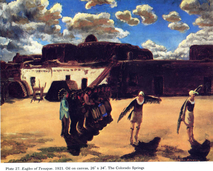 Eagles of Tesuque by John French Sloan — hand-painted architectural oil painting reproduction on canvas