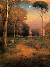 Early Moonrise, Florida by George Inness — hand-painted botanical oil painting reproduction on canvas