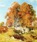 Early October by Willard Metcalf — hand-painted botanical oil painting reproduction on canvas