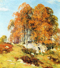 Early October by Willard Metcalf — hand-painted botanical oil painting reproduction on canvas