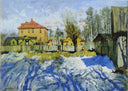 Early Spring. Blue Shadows by Konstantin Gorbatov — hand-painted landscape oil painting reproduction on canvas