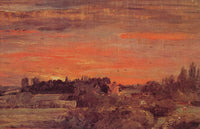 East Bergholt Rectory by John Constable — hand-painted landscape oil painting reproduction on canvas