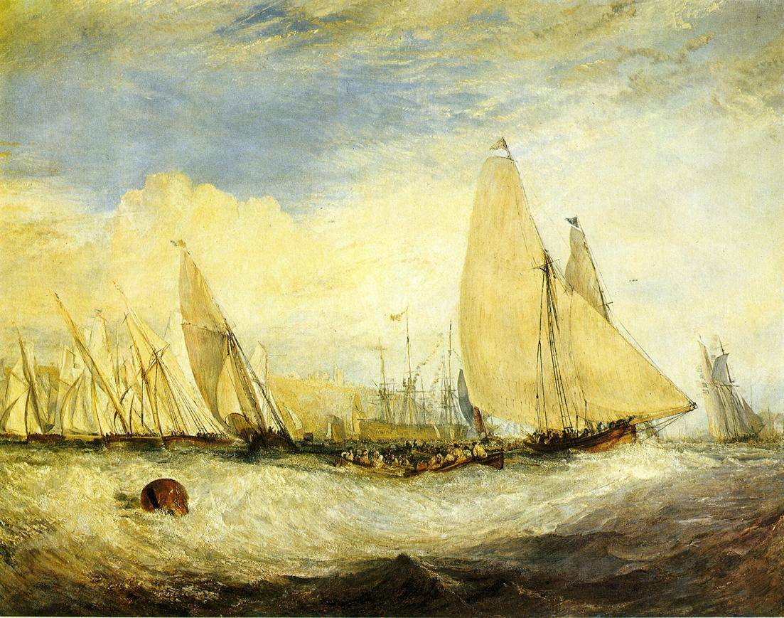 East Cowes Castle, the seat of J.Nash, Esq. the Regatta beating to windward - J.M.W. Turner