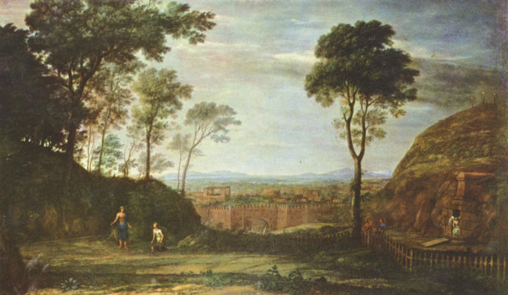 Easter Morning by Claude Lorrain — hand-painted architectural oil painting reproduction on canvas