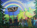 Easter Procession by Boris Kustodiev — hand-painted abstract oil painting reproduction on canvas