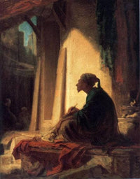 Eastern market by Carl Spitzweg — hand-painted portrait oil painting reproduction on canvas