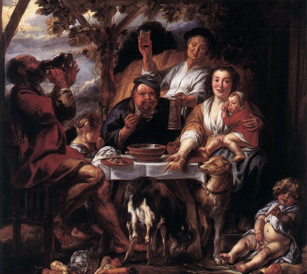Eating Man by Jacob Jordaens — hand-painted portrait oil painting reproduction on canvas