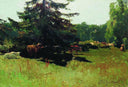 Edge of a wood by Volodymyr Orlovsky — hand-painted animal oil painting reproduction on canvas