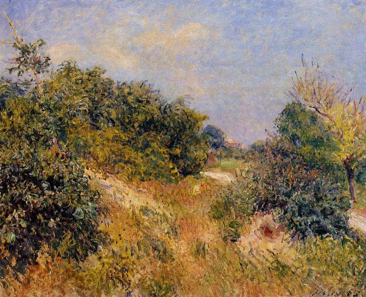 Edge of Fountainbleau Forest June Morning by Alfred Sisley — hand-painted botanical oil painting reproduction on canvas
