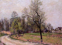 Edge of the Forest in Spring, Evening by Alfred Sisley — hand-painted botanical oil painting reproduction on canvas