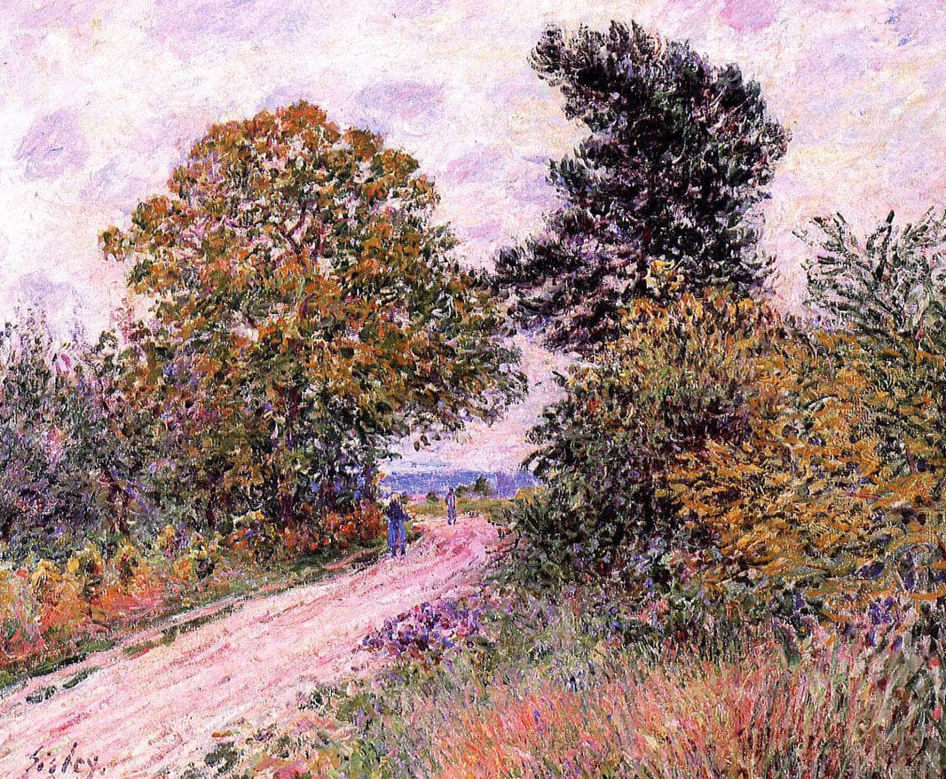 Edge of the Fountainbleau Forest Morning by Alfred Sisley — hand-painted botanical oil painting reproduction on canvas