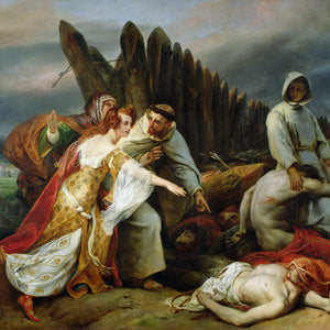 Edith finding the body of Harold by Horace Vernet — Oil Painting Reproduction