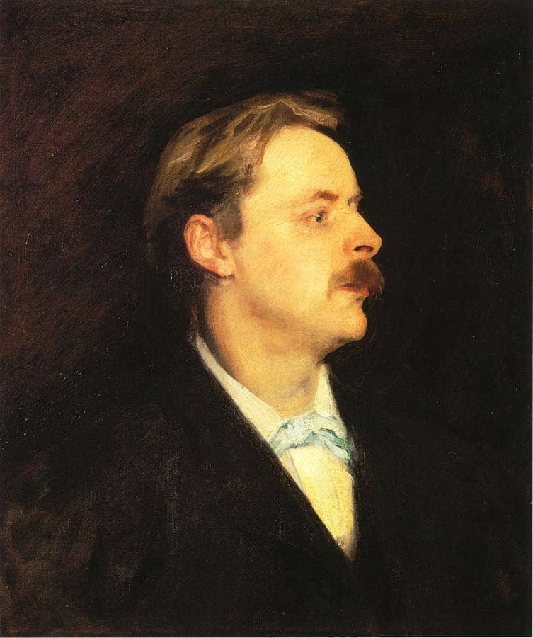 Edmond Gosse by John Singer Sargent — hand-painted portrait oil painting reproduction on canvas