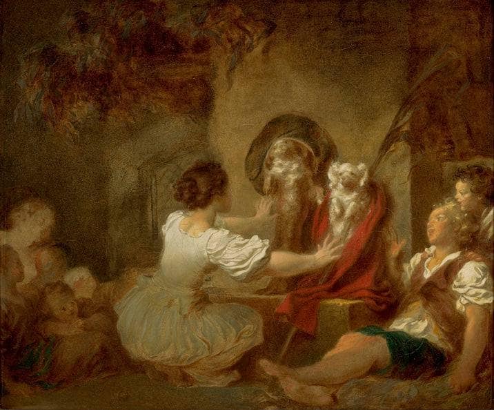 Education is All by Jean-Honore Fragonard — hand-painted cultural oil painting reproduction on canvas