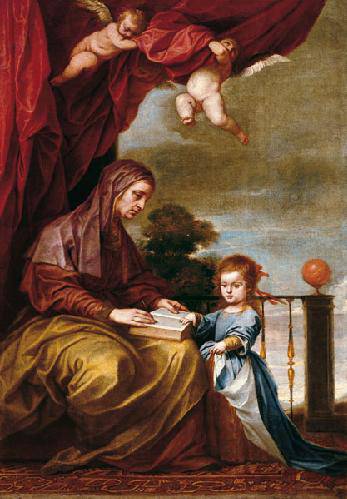 Education of the Virgin by Alonzo Cano — hand-painted cultural oil painting reproduction on canvas