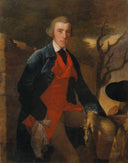 Edward Becher Leacroft by Joseph Wright — male oil painting wall art, Rococo
