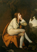 Edwin, from 'Minstrel' by Dr. Beattie by Joseph Wright — hand-painted portrait oil painting reproduction on canvas