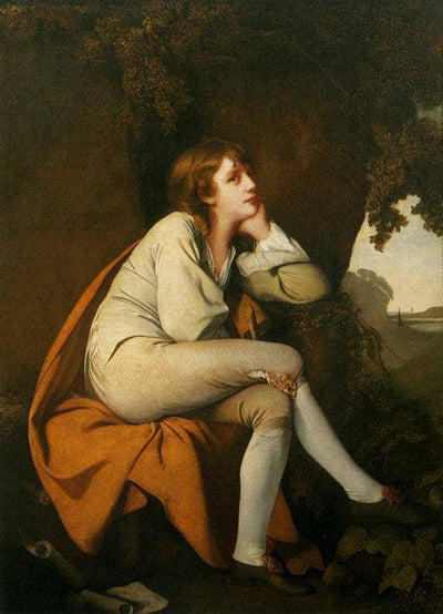 Edwin, from 'Minstrel' by Dr. Beattie by Joseph Wright — oil painting reproduction