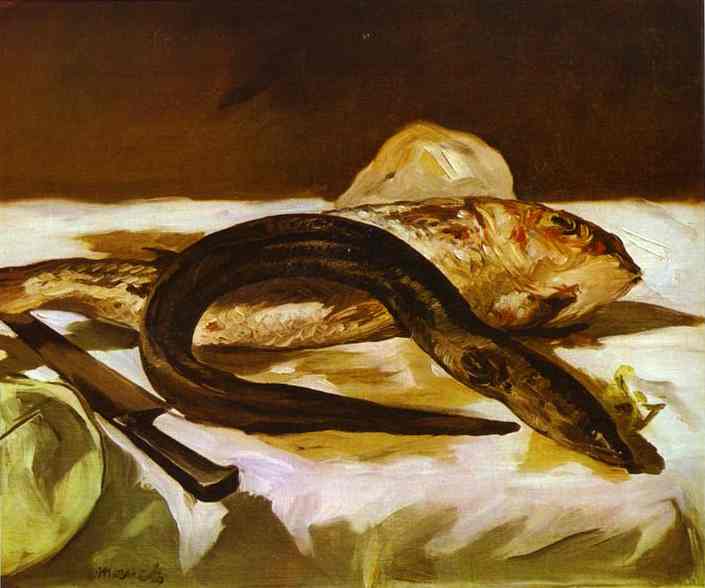 Eel and Red Mullet by Edouard Manet — hand-painted religion oil painting reproduction on canvas