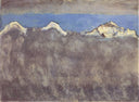 Eiger, Monch and Jungfrau in Moonlight by Ferdinand Hodler — sea oil painting wall art, Symbolism