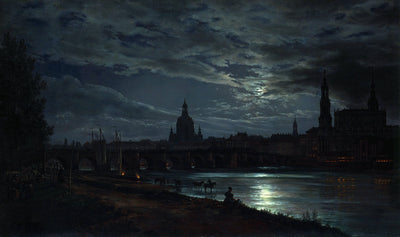 View of Dresden by Moonlight in entryway