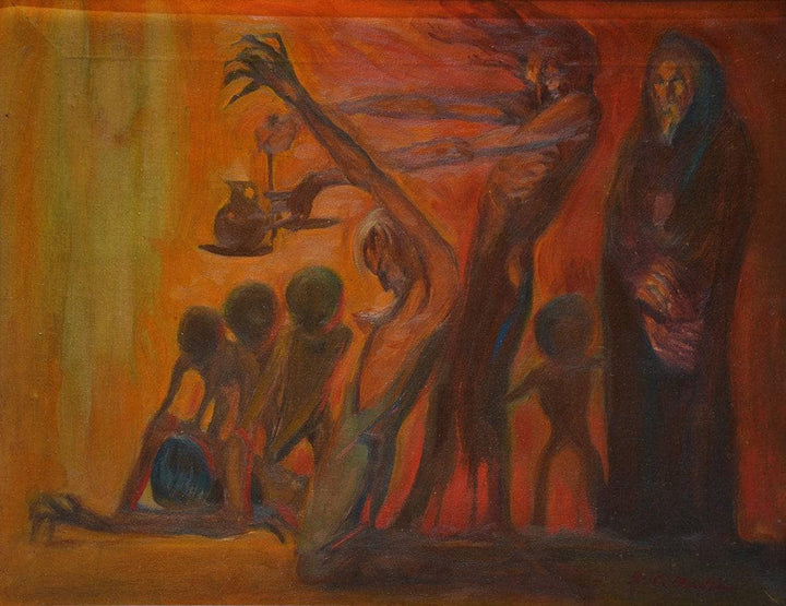 El Brujo (The Sorcerer) by Jose Clemente Orozco — hand-painted abstract oil painting reproduction on canvas