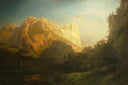 El Capitan, Yosemite (Sentinel Rock) by Hermann Ottomar Herzog — valley oil painting wall art, Romanticism