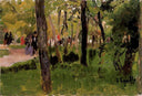 El Retiro, Madrid by Joaquín Sorolla — hand-painted botanical oil painting reproduction on canvas